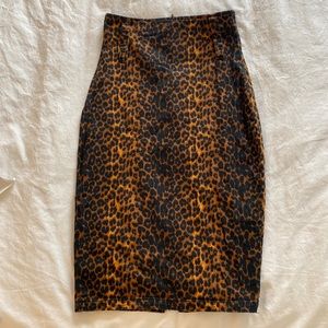 Switchblade Stiletto animal print high waisted pencil skirt size small